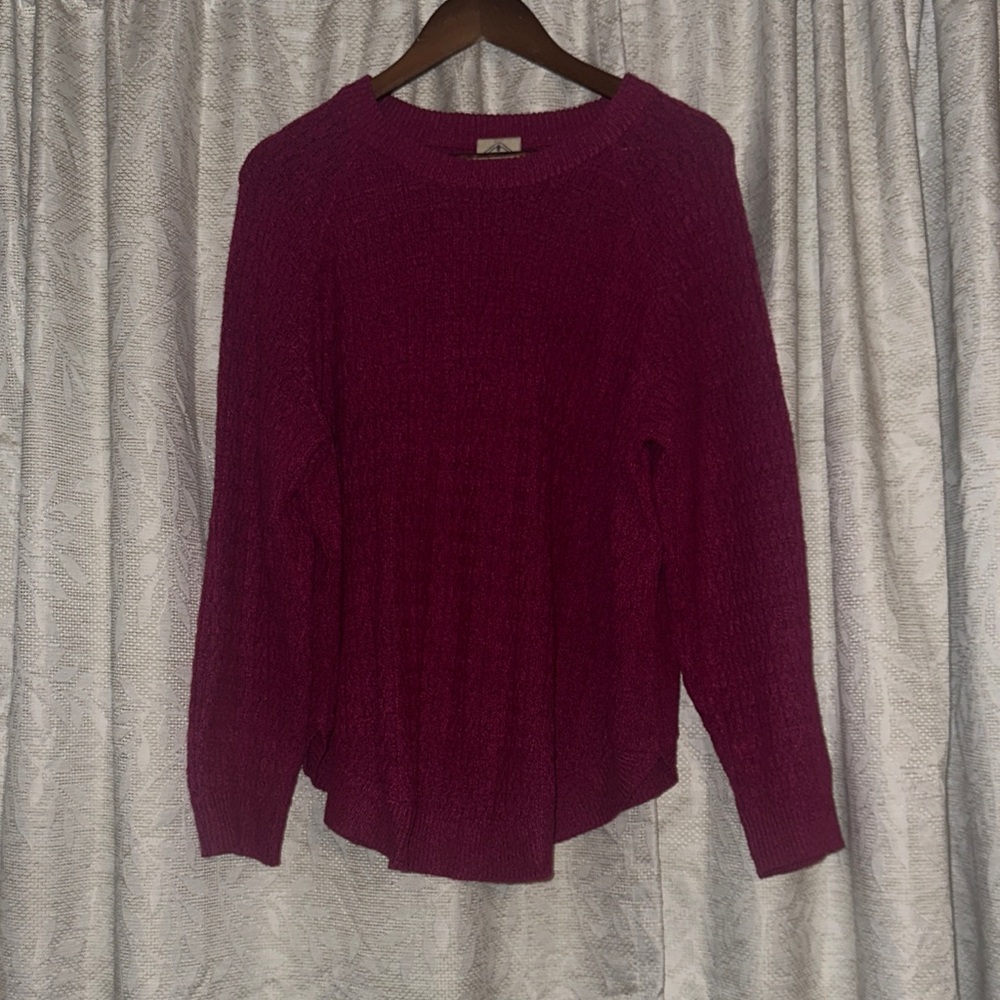 4/$15 Cozy Magenta Knit Sweater Sz 0x